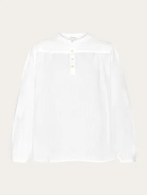 A-shape stripe structure shirt - GOTS/Vegan - Egret