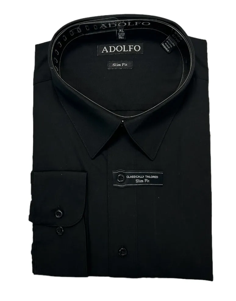 Adolfo Mens Slim Fit Dress Shirt