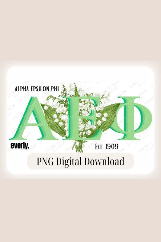 Alpha Epsilon Phi Flower Design PNG Download