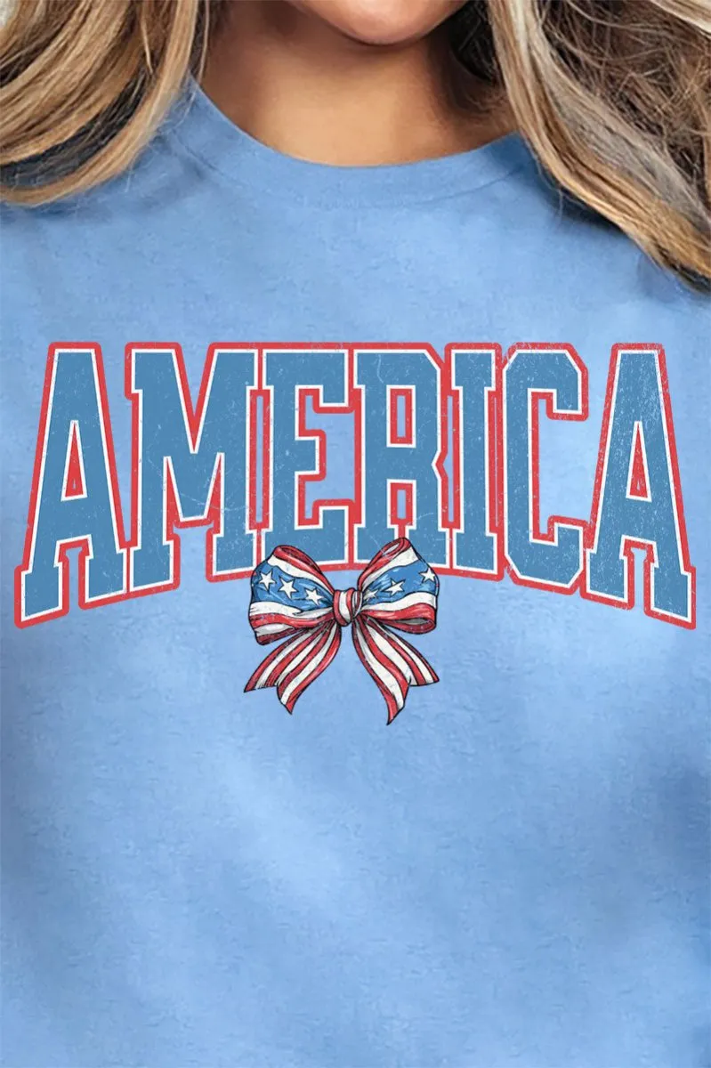 America Bow Short Sleeve Relaxed Fit T-Shirt