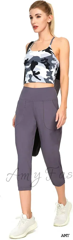 Amy Fashion - Women's Joggers with Pockets High Waisted Athletic Sports Pants