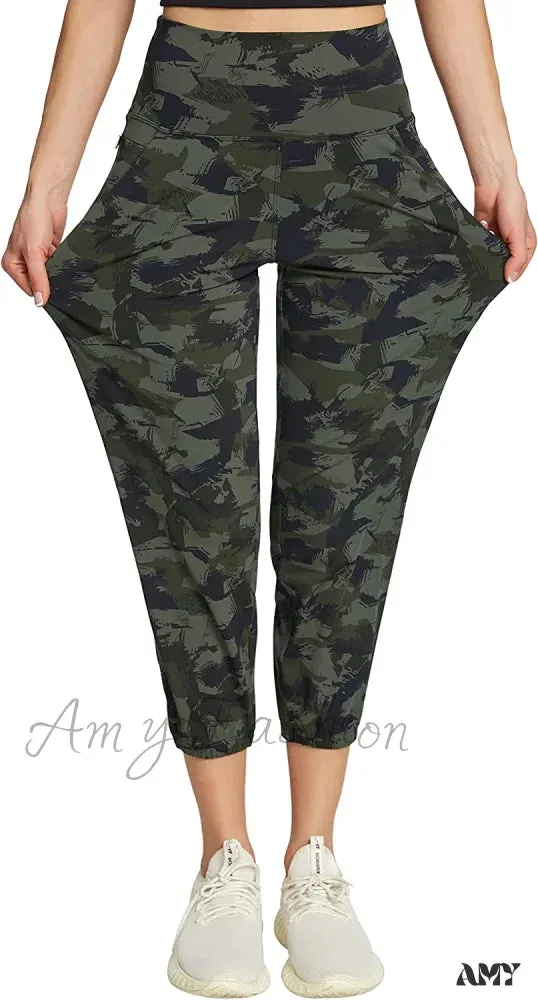 Amy Fashion - Women's Joggers with Pockets High Waisted Athletic Sports Pants