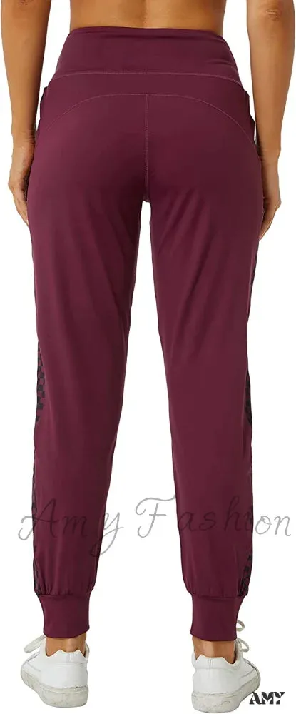 Amy Fashion - Women's Joggers with Pockets High Waisted Athletic Sports Pants