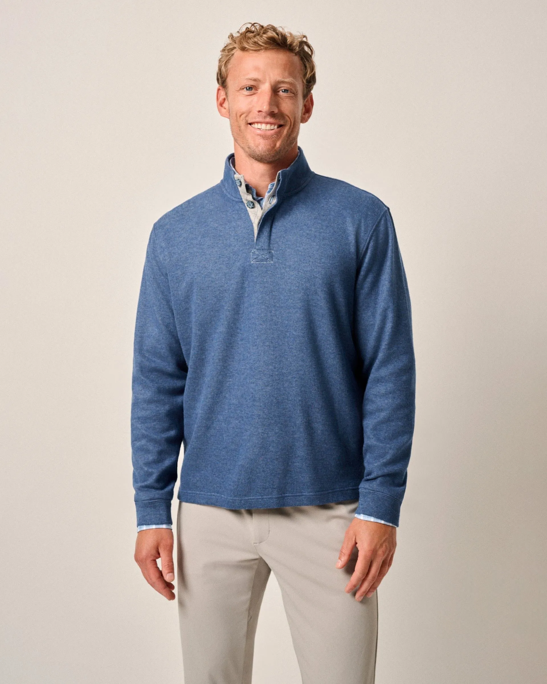 Banyan Henley Pullover in Ocean by Johnnie-O