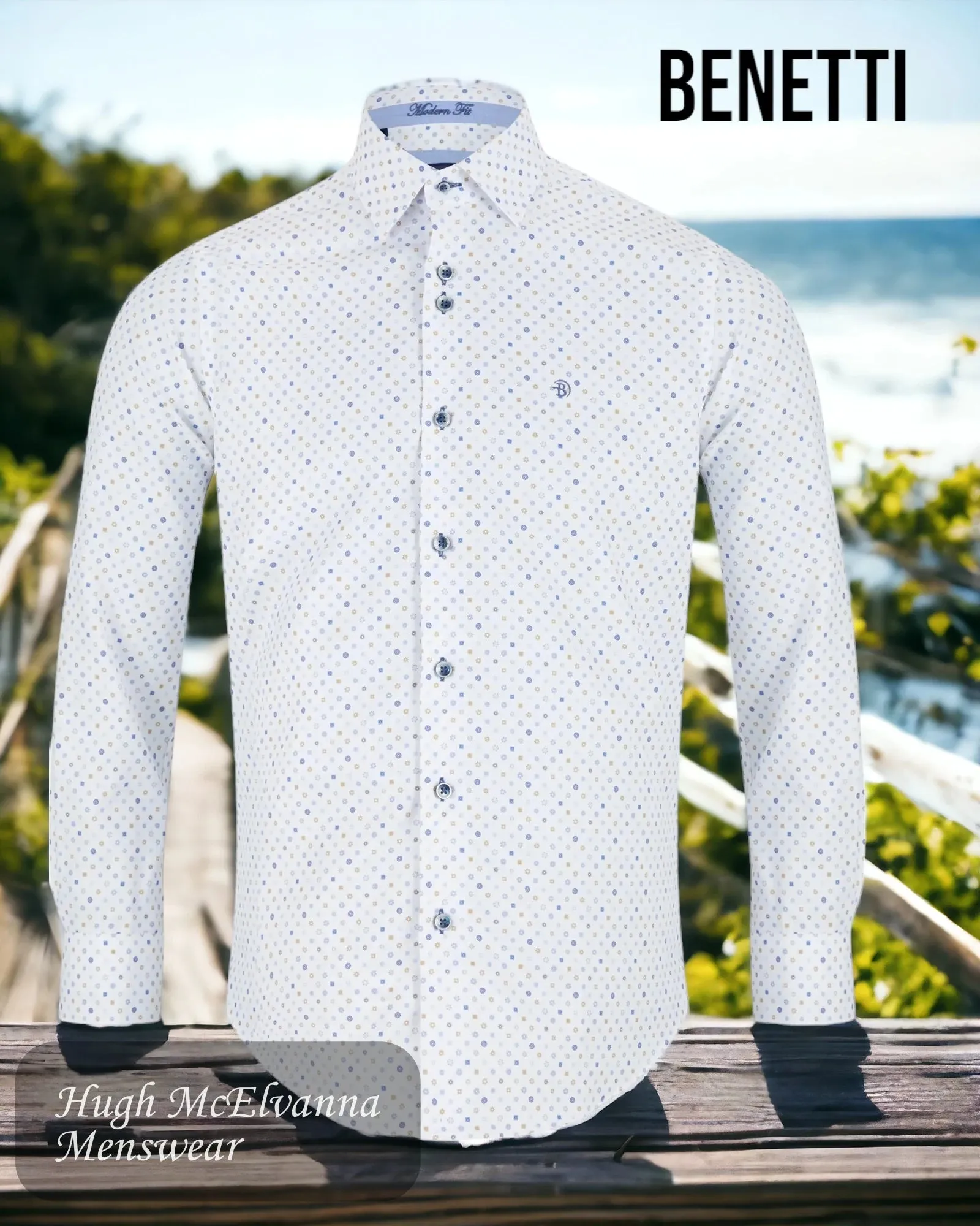 Benetti AMUR Sand Long Sleeve Shirt