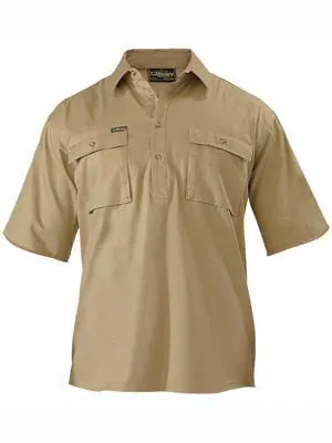 Bisley Closed Front Cotton Drill Short Sleeve Shirt BSC1433