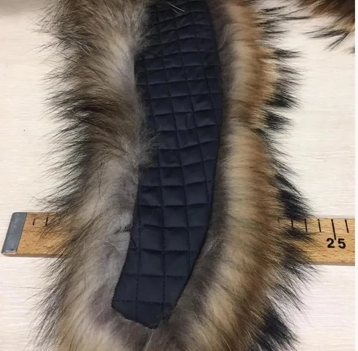 By ORDER, XL Finnish Raccoon Fur Collar, Fur collar trim, Raccoon Fur Collar, Fur Scarf, Fur Ruff, Raccoon Fur Ruff, Raccoon Fur, Fur stripe