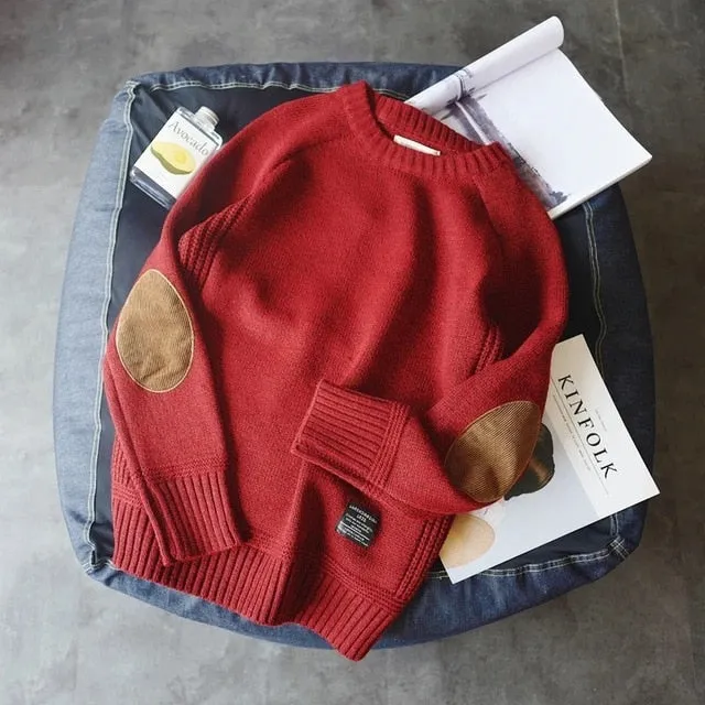 Casual Pullover Hombre Sweater Warm Solid High-Quality