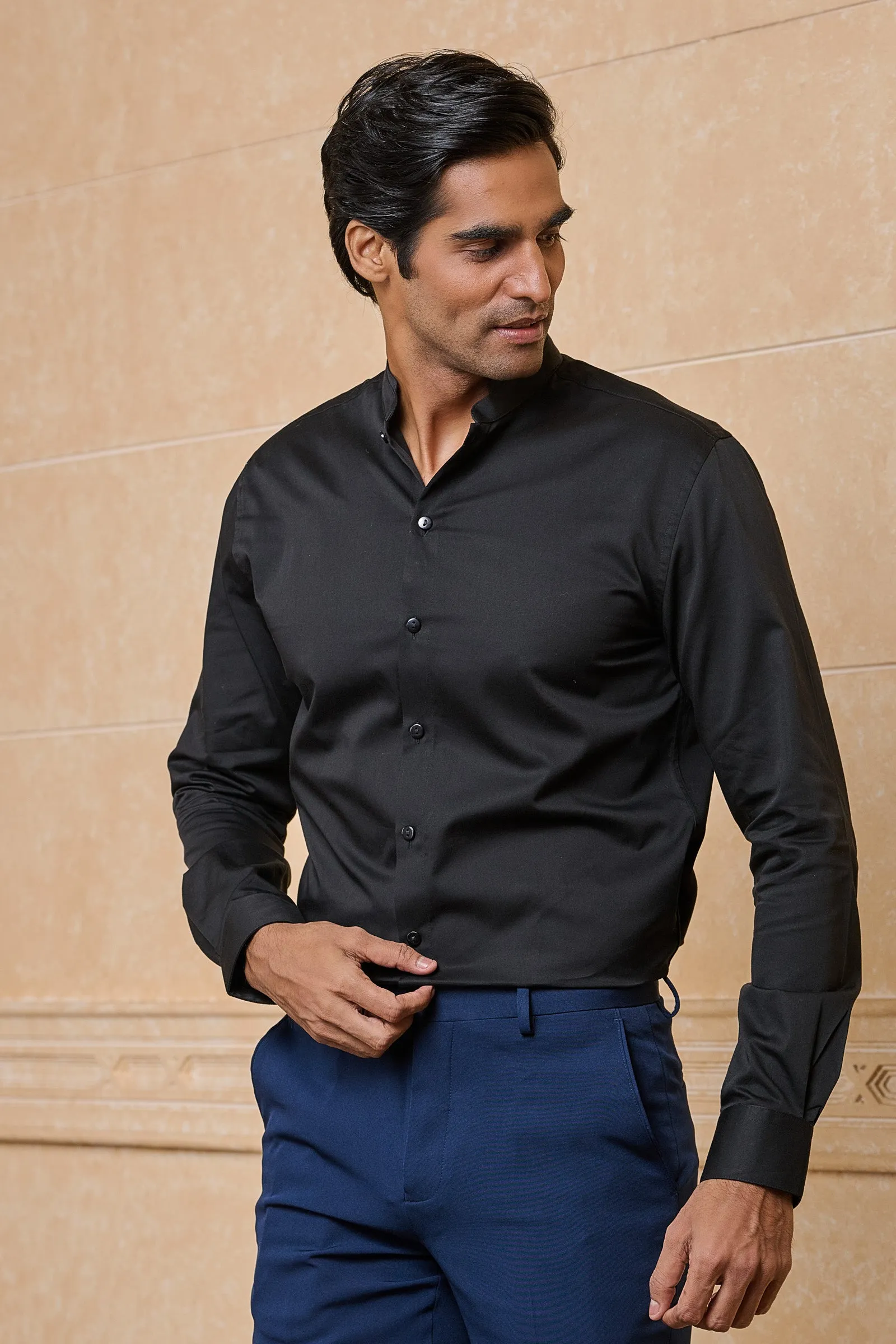 Classic Black Solid Shirt