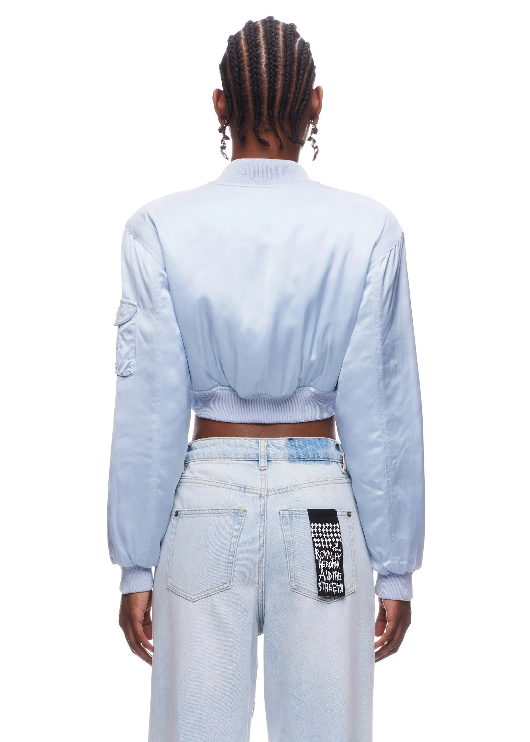 Coperni Cut Out Cropped Bomber Jacket