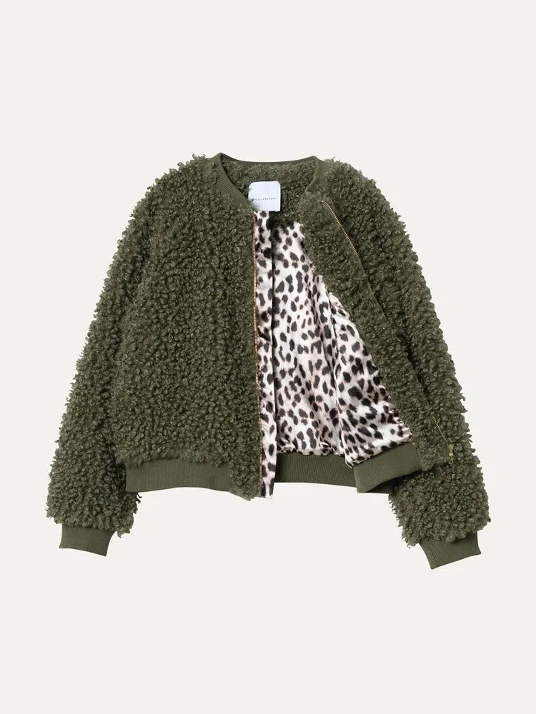 Delicate Love Teddy Bomber Jacket Capulet Olive