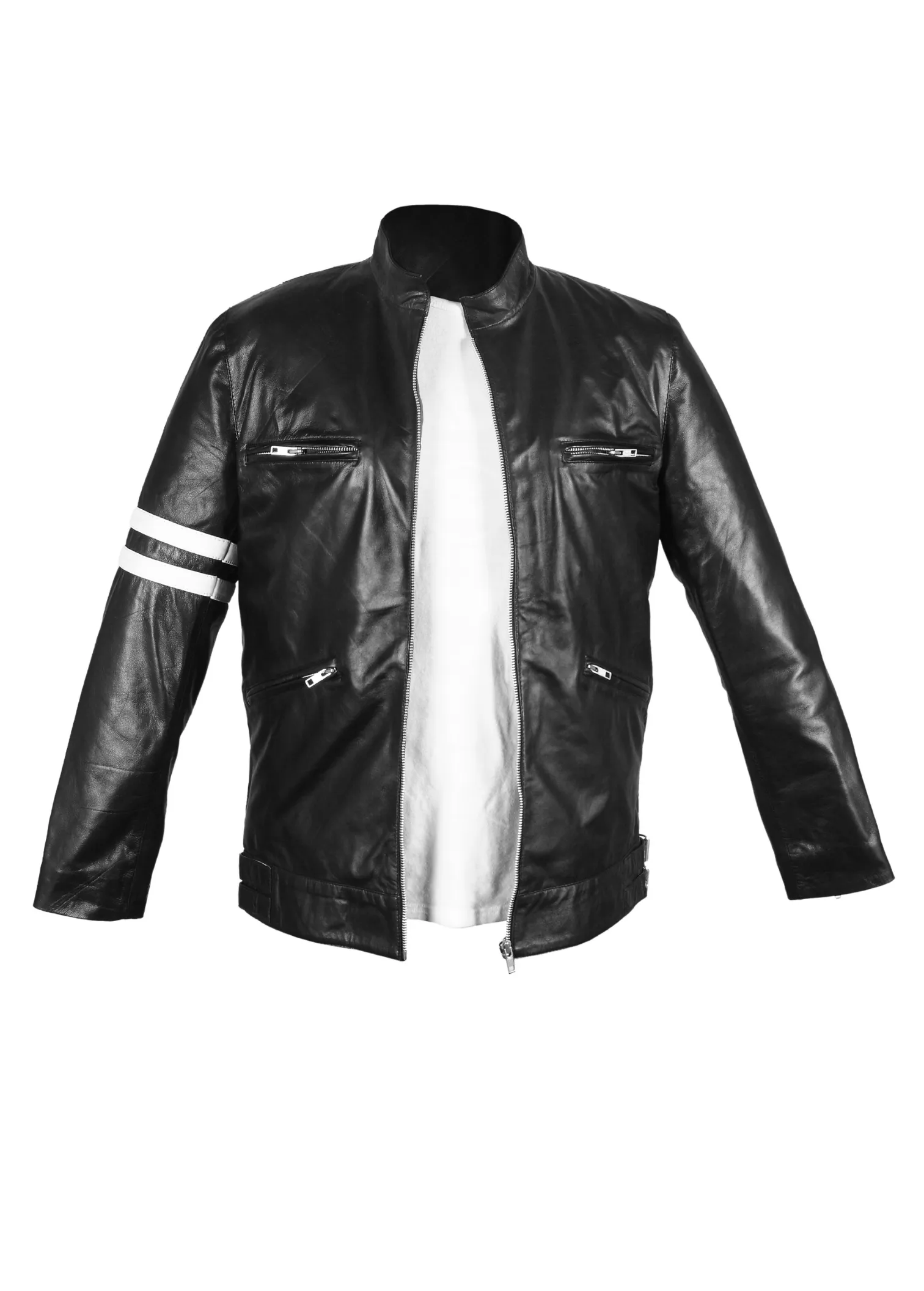 Dirk Gently's Sheepskin Leather Jacket Black for Men