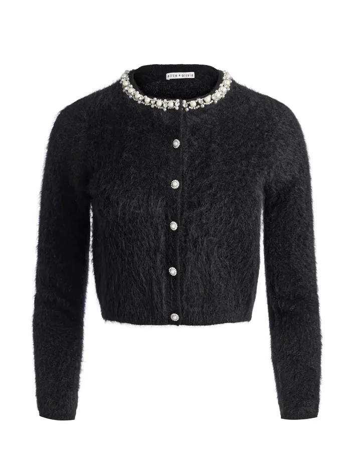 Dollie Embellished Cardigan - Black