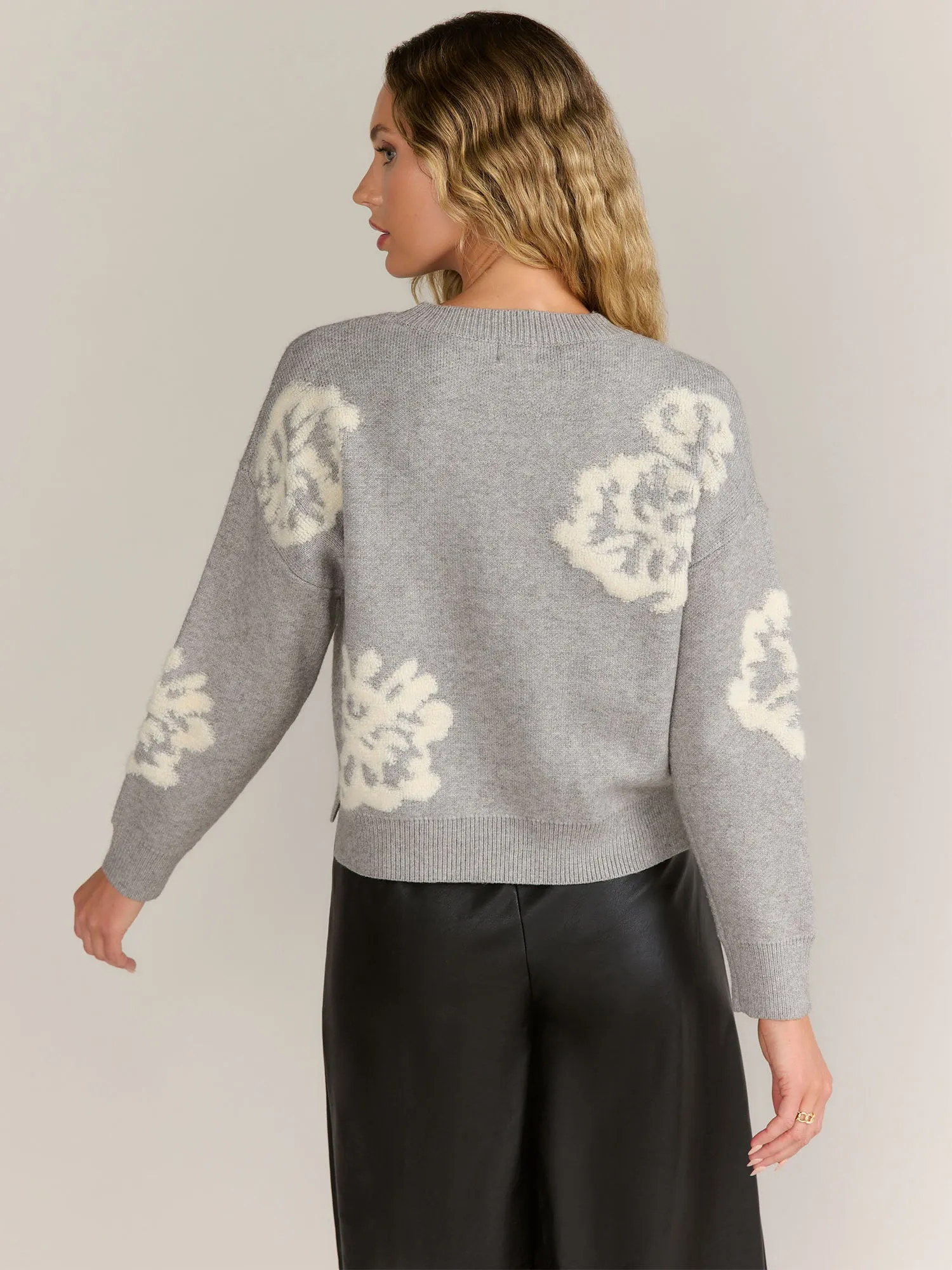 Dreamers Long Sleeve Floral Intarsia Pullover - Brands We Love