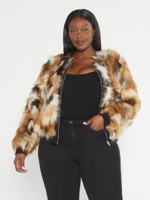 Fashion To Figure - Nova Faux Fur Bomber Jacket