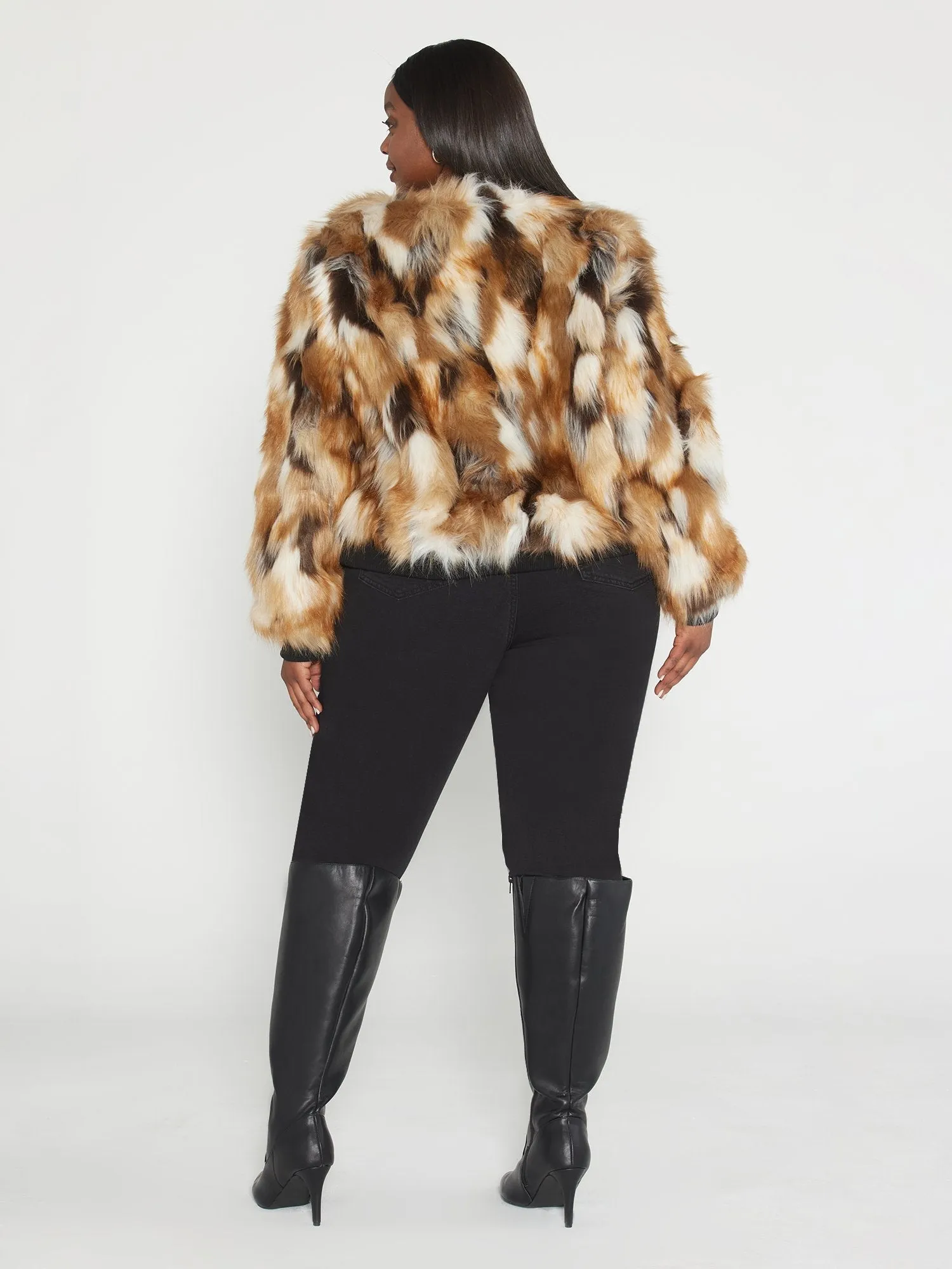 Fashion To Figure - Nova Faux Fur Bomber Jacket