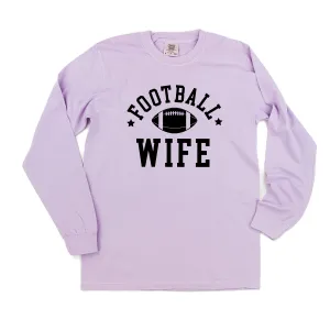 Football Wife (Stars) - LONG SLEEVE COMFORT COLORS TEE