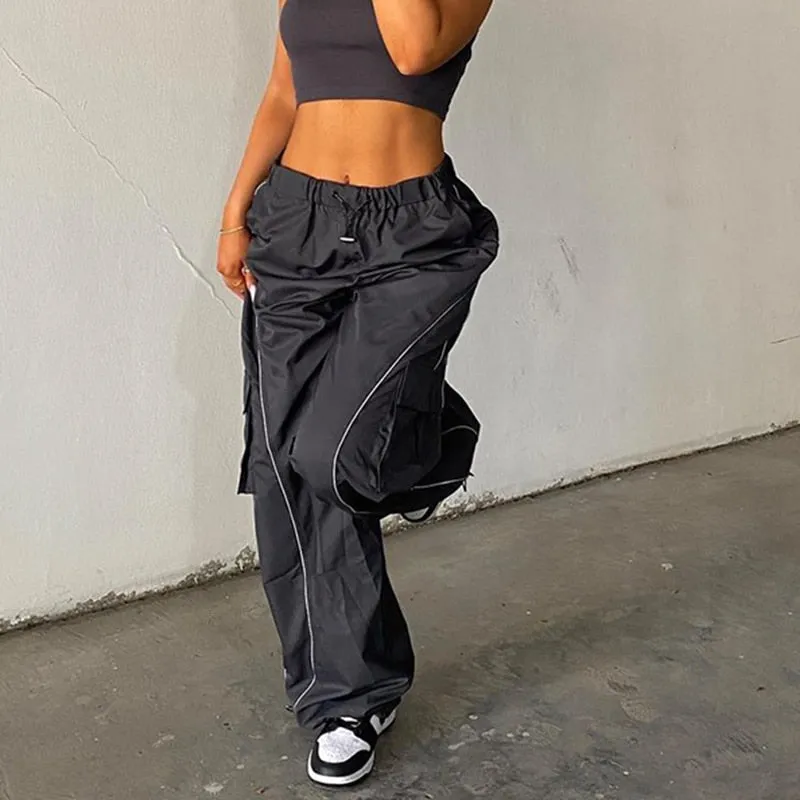 Grey Baggy Stylish Cargo Pants