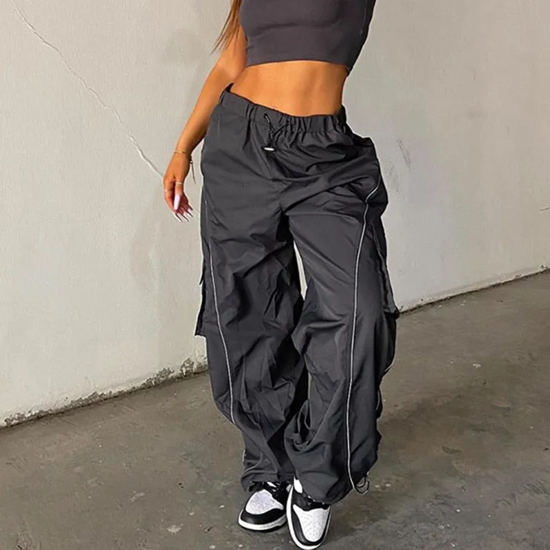 Grey Baggy Stylish Cargo Pants