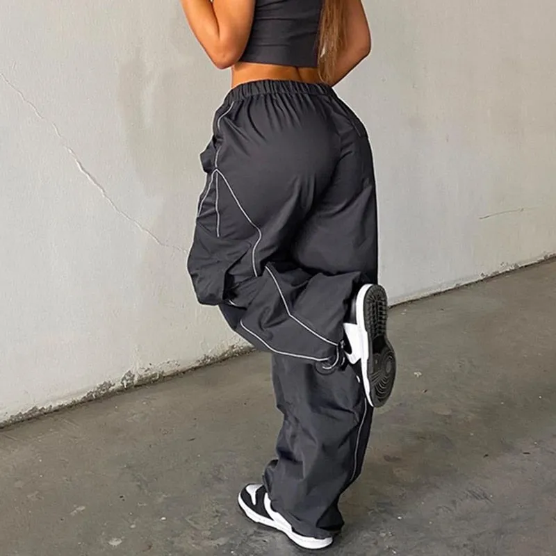 Grey Baggy Stylish Cargo Pants