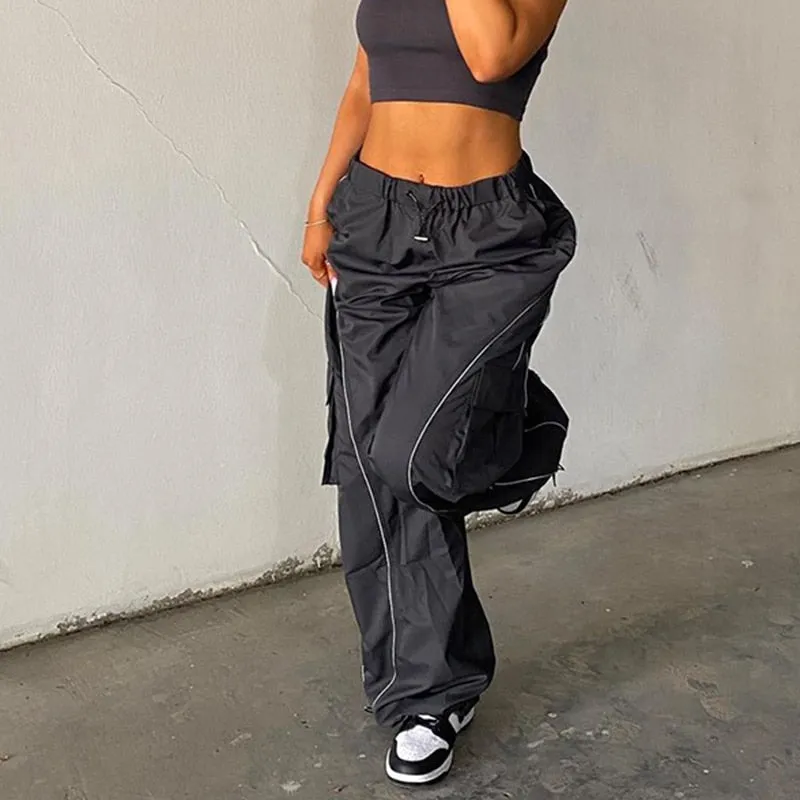 Grey Baggy Stylish Cargo Pants