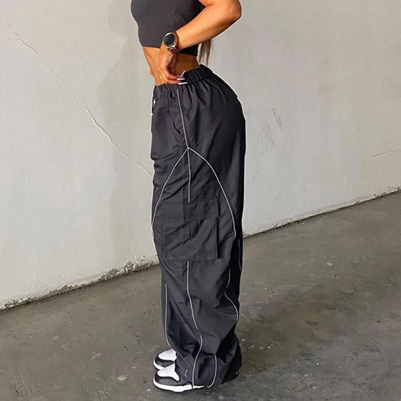 Grey Baggy Stylish Cargo Pants