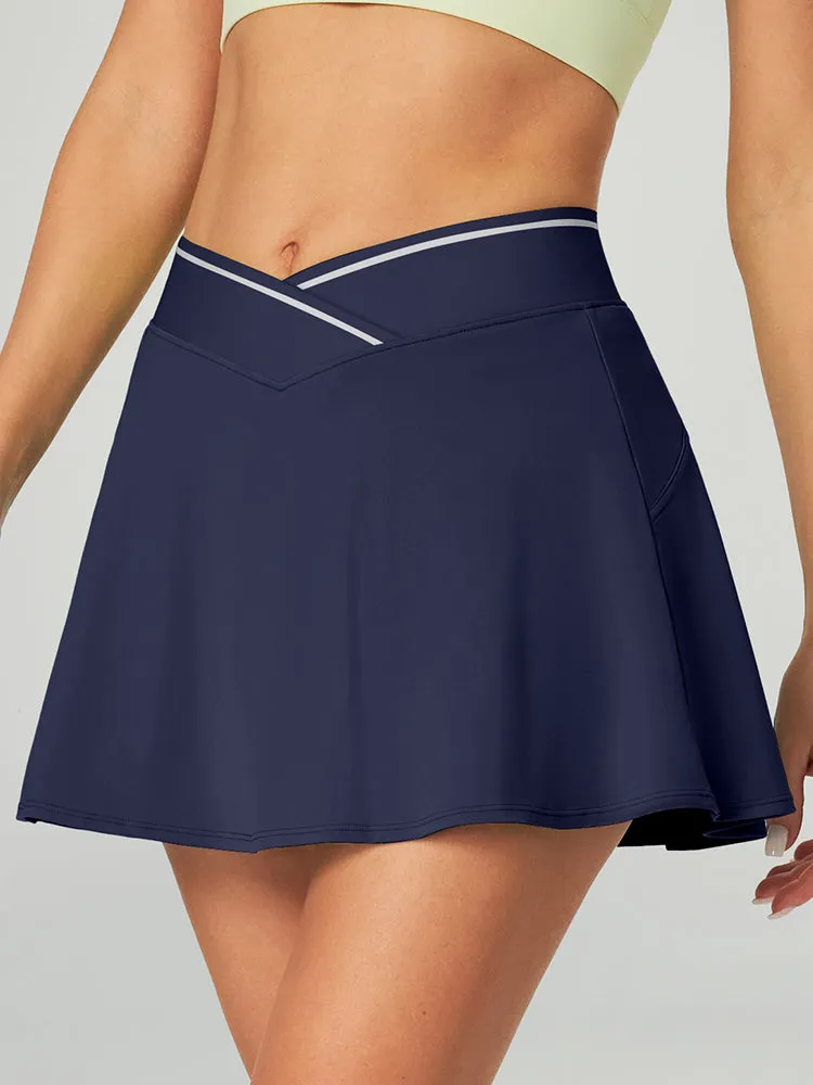 IUGA Cross Waist Tennis Skirts With Shorts