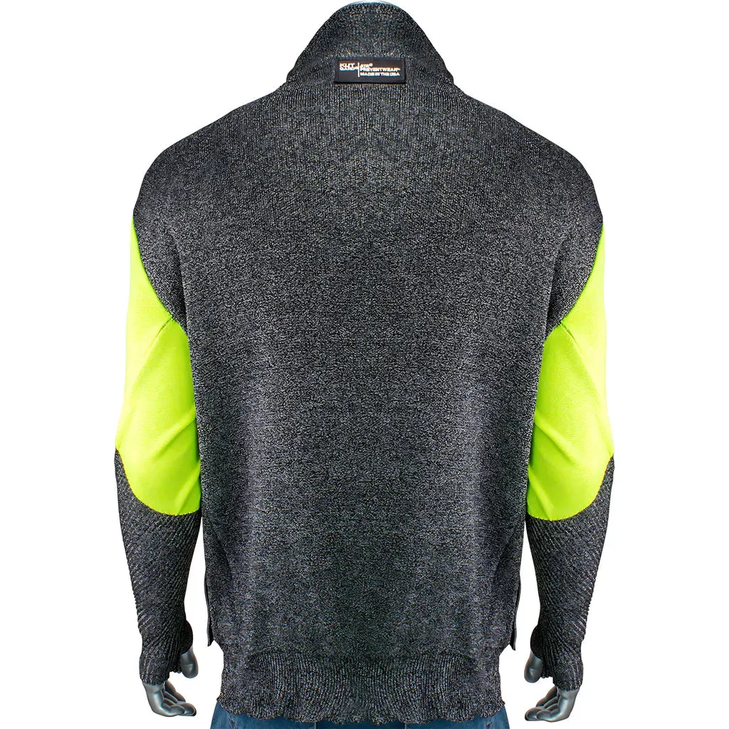 Kut Gard P601BP4CMHVBPP1TH-M ATA Blended Cut Resistant Pullover with Hi-Vis Sleeves