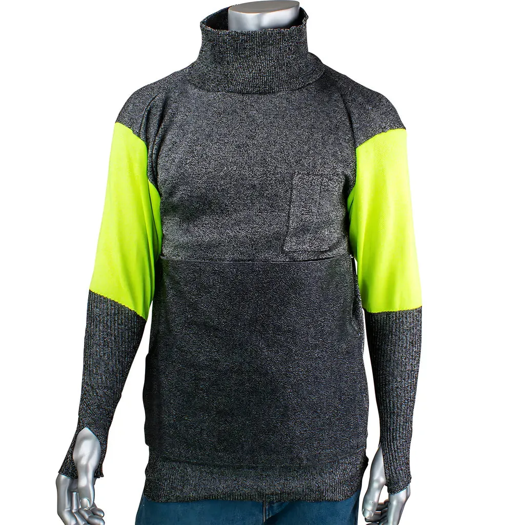 Kut Gard P601BP4CMHVBPP1TH-M ATA Blended Cut Resistant Pullover with Hi-Vis Sleeves