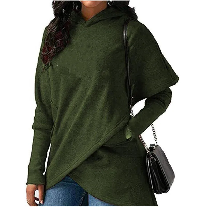 Leisure Ladies' Long Sleeve Sweatshirt With Pocket For Autumn Winter