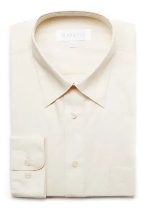 Marquis Men's Classic Fit Solid Dress Shirt - Ecru