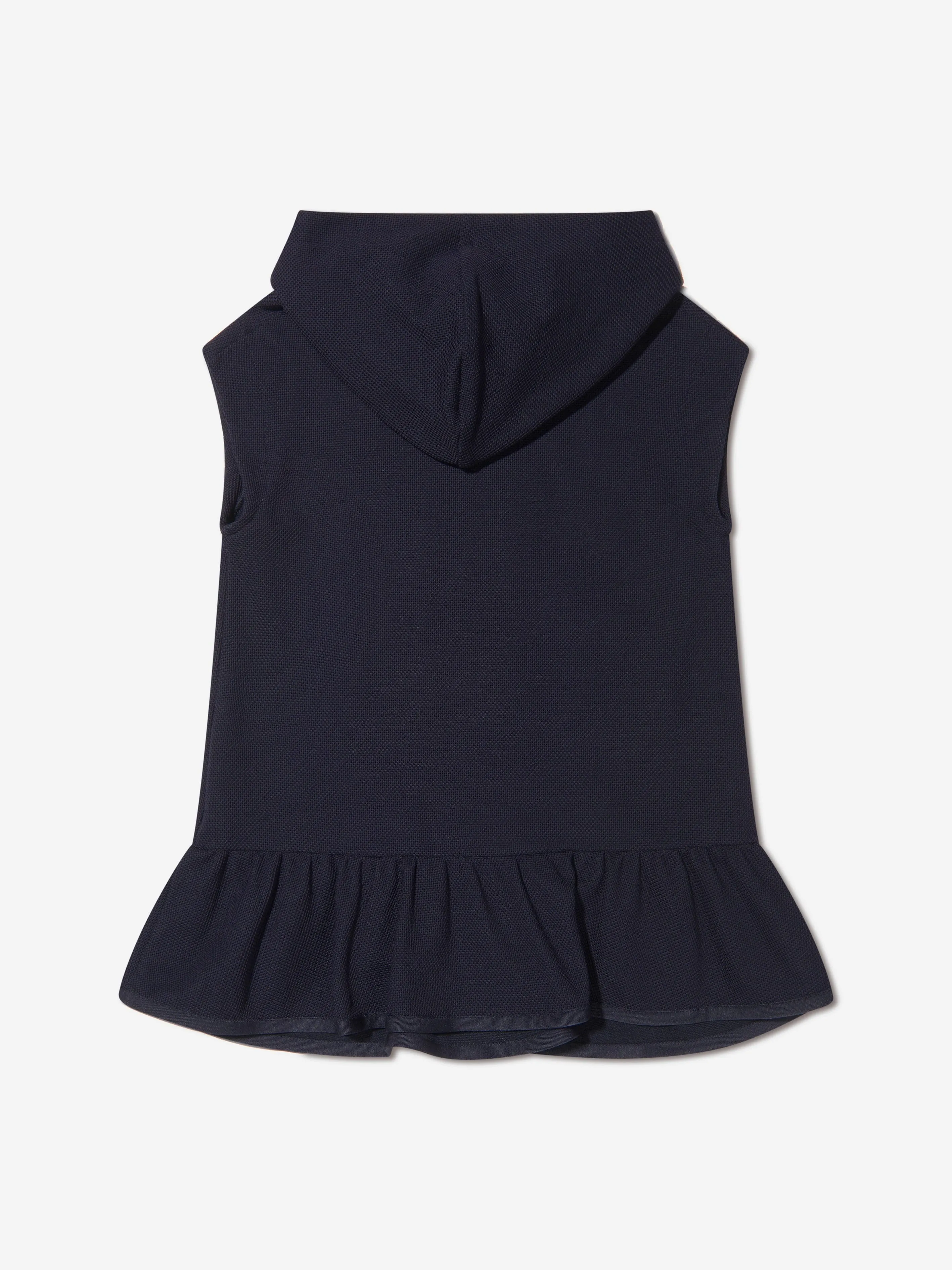 Moncler Enfant Girls Sleeveless Hooded Dress in Navy