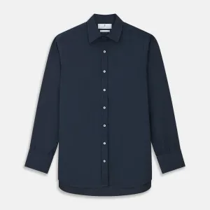 Navy Cotton Regular Fit Mayfair Shirt