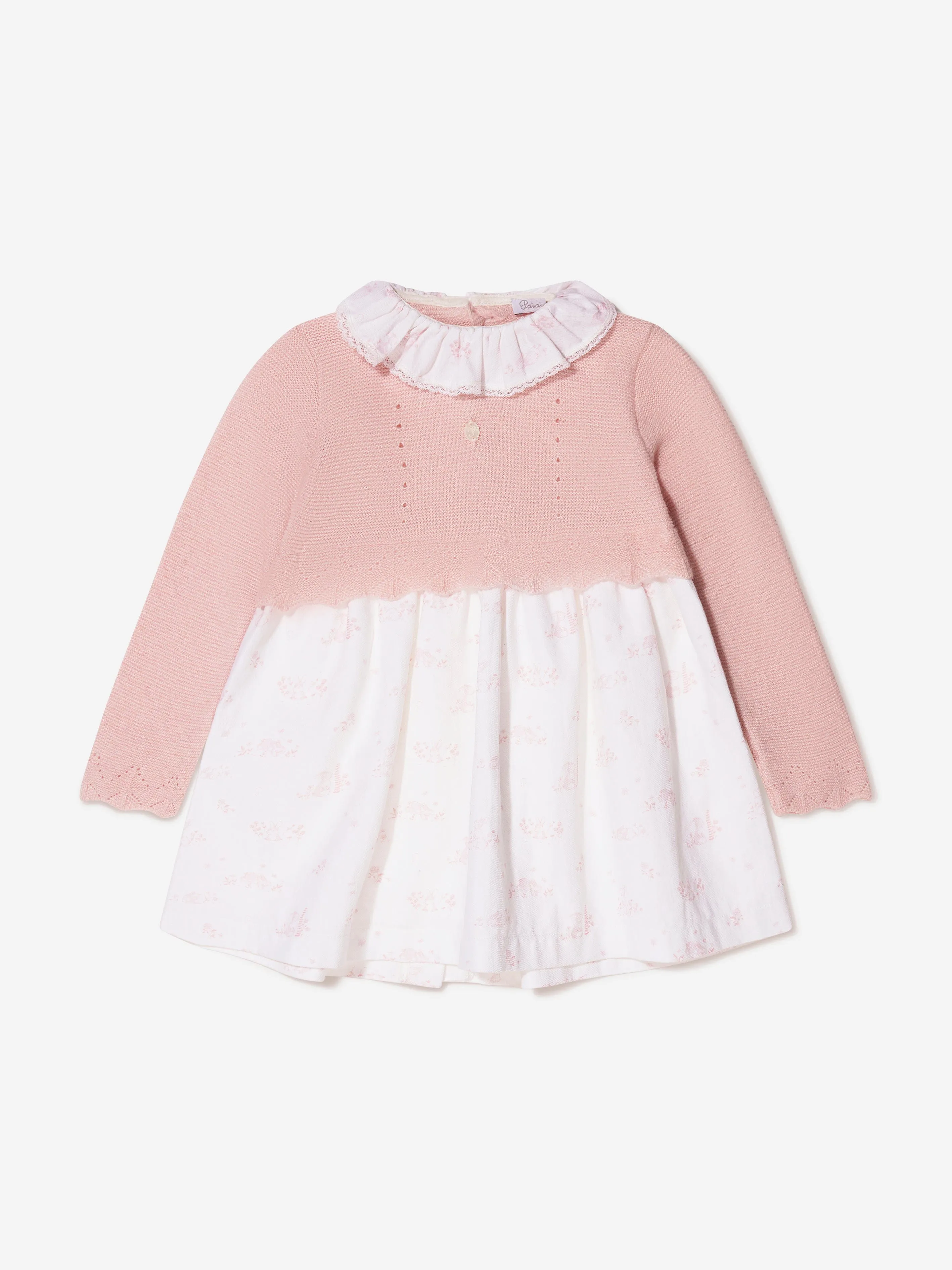 Patachou Baby Girls Long Sleeve Rabbit Dress