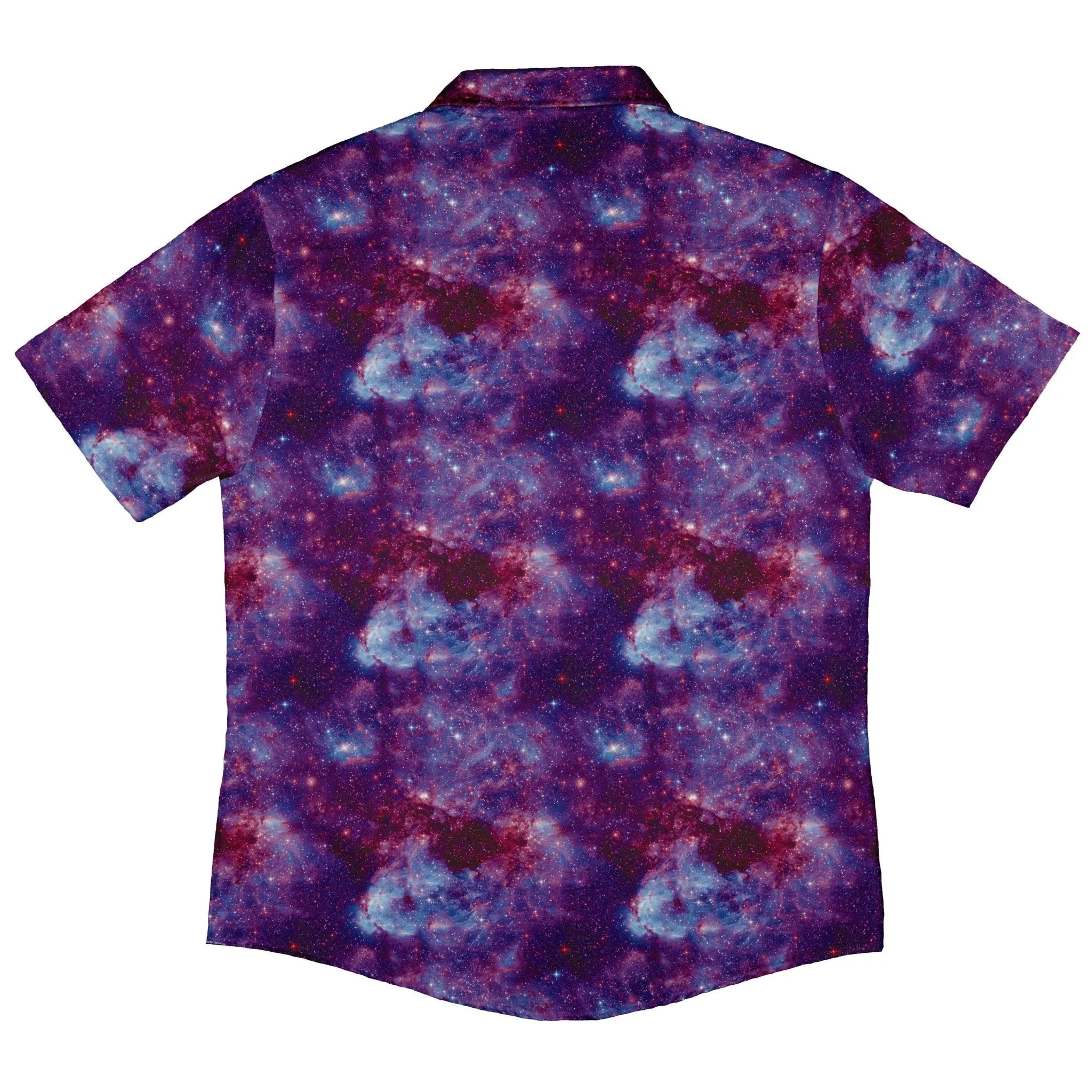 Purple Nebula Space Button Up Shirt