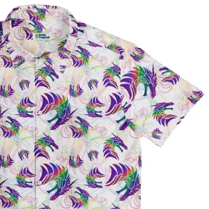 Rainbow Dragons and Unicorns Button Up Shirt