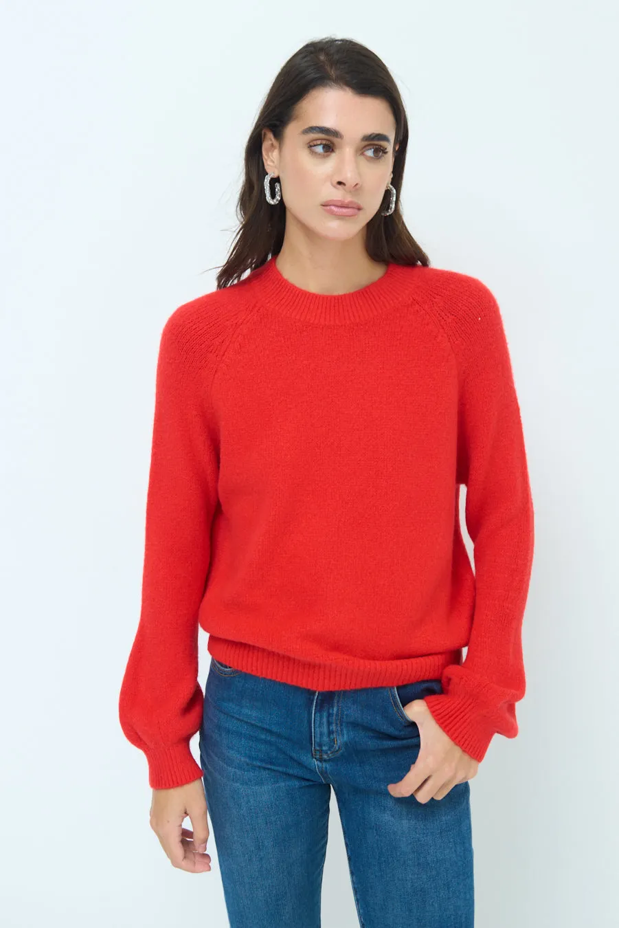 Relaxed fit knit pullover wholesale