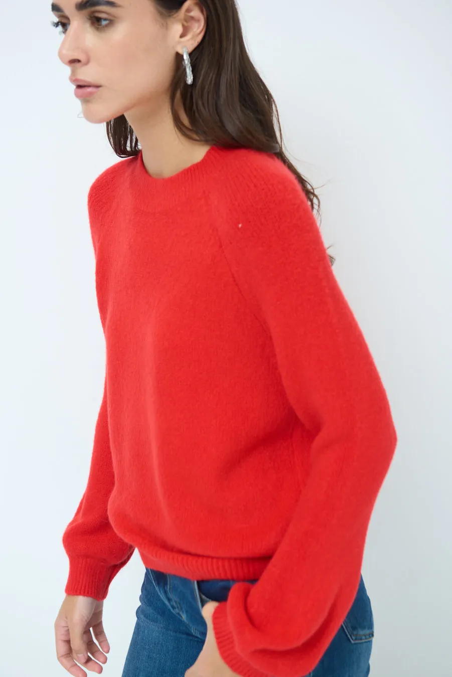 Relaxed fit knit pullover wholesale