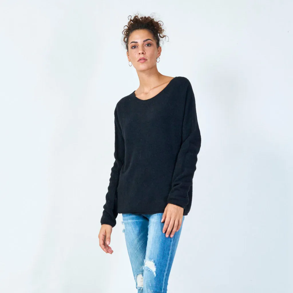 Ribbed v-neck sweater wholesale