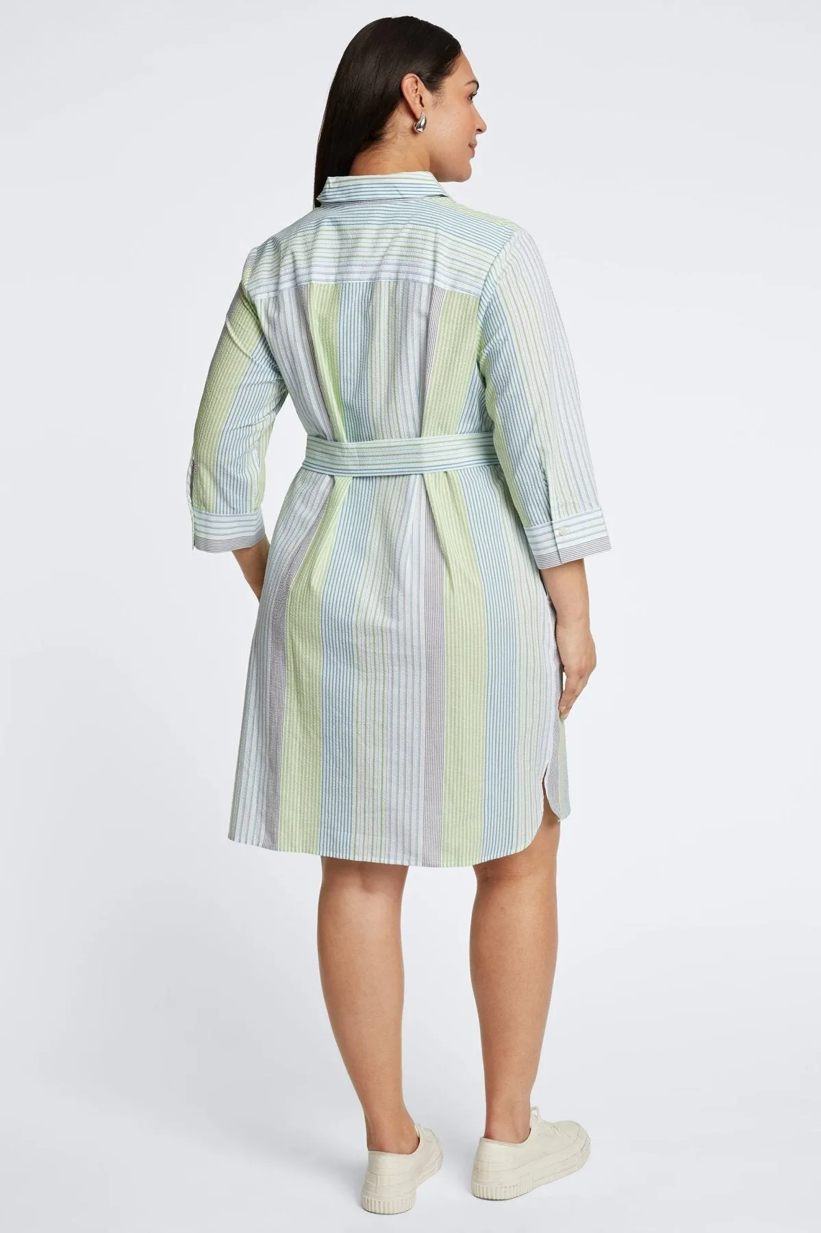 Rocca Plus Seersucker Stripe Dress