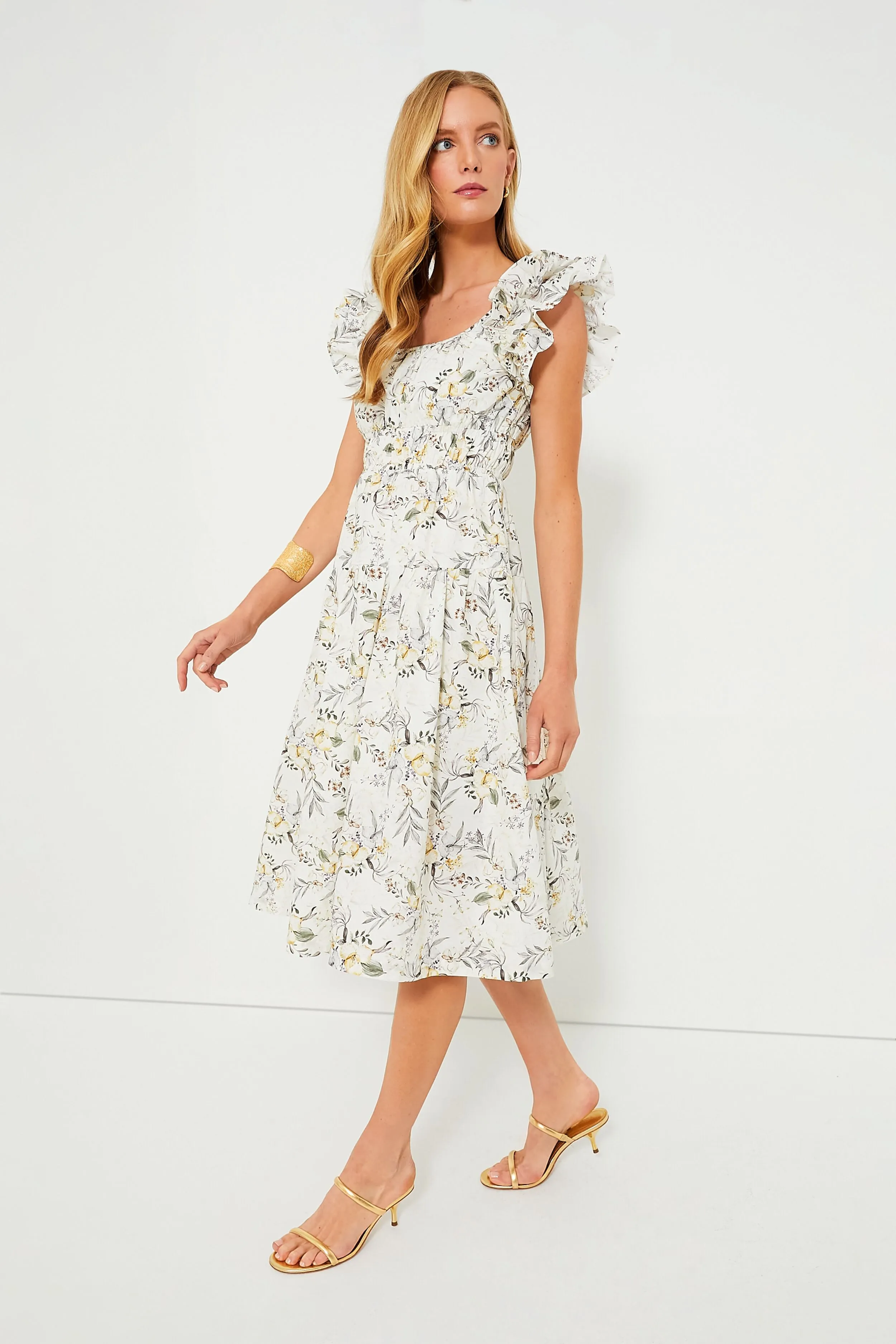 Sage Multi Mindy Midi Dress