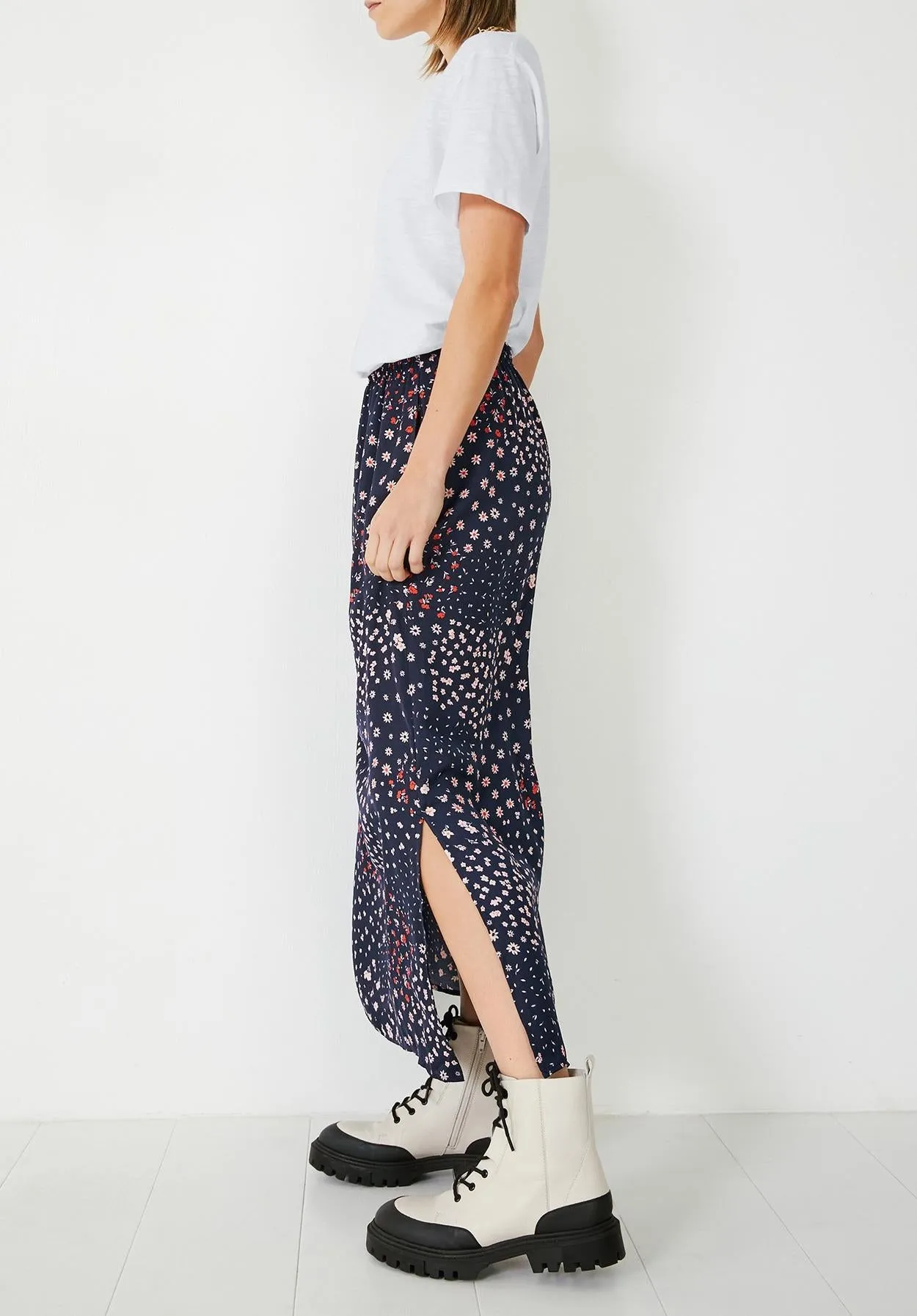 Santana Floral Printed Midi Skirt