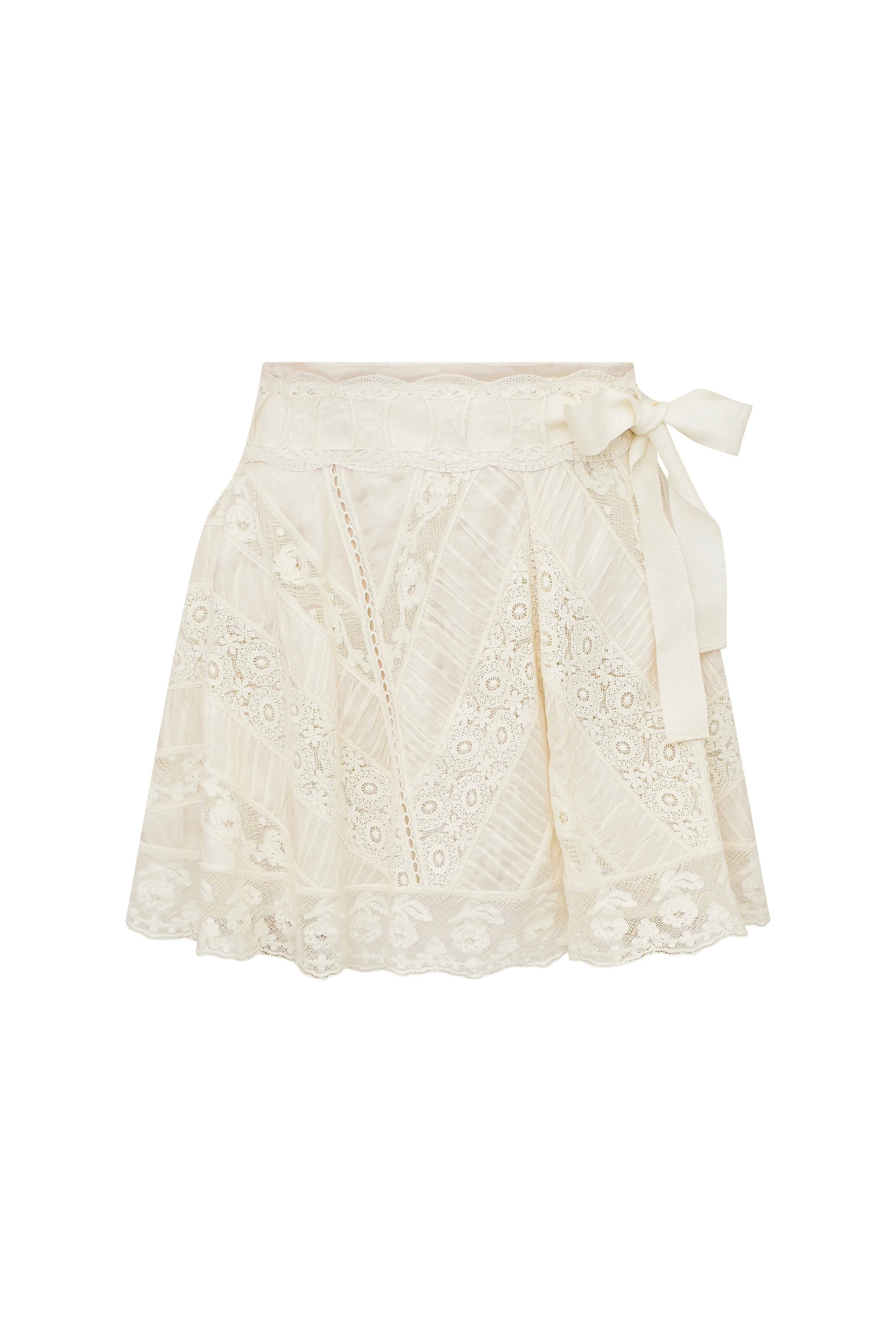 Shayda Lace Mini Skirt - OFF WHITE