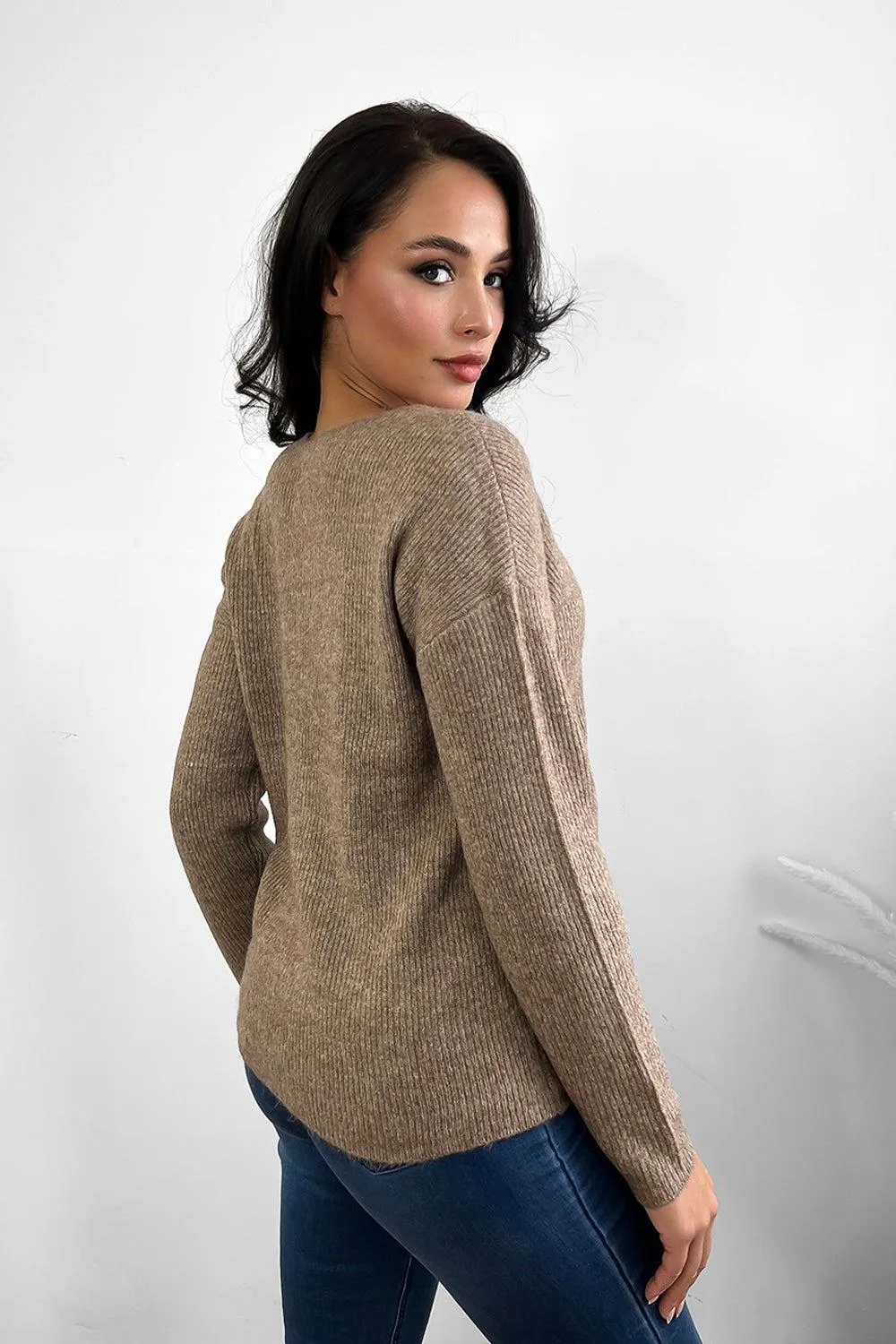 Super Soft Knit V-Neck Jumper