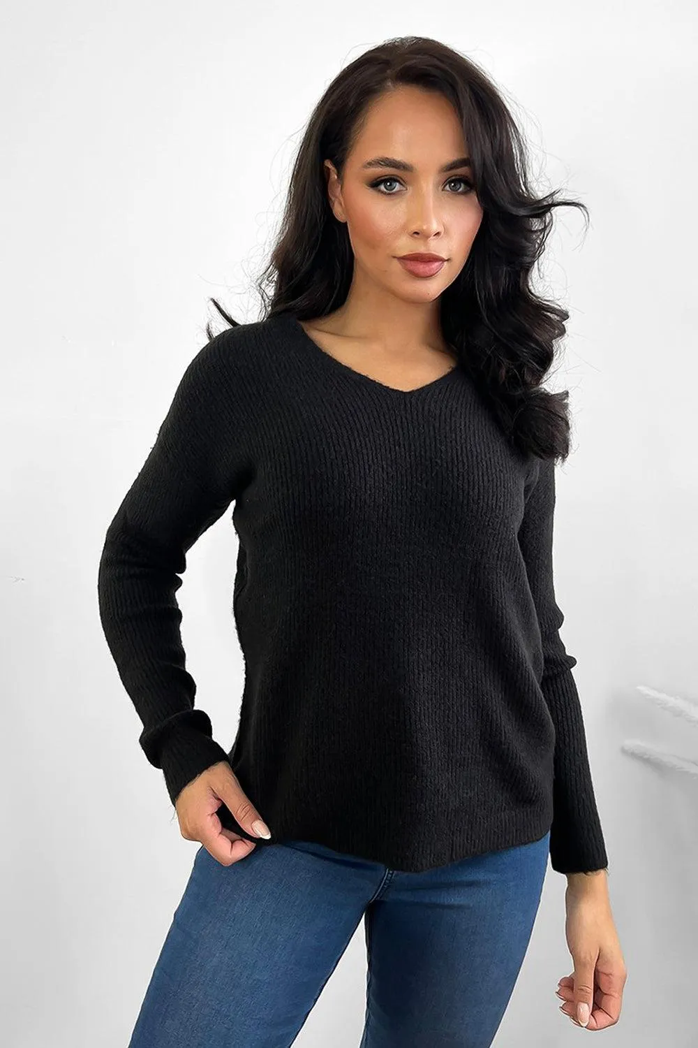 Super Soft Knit V-Neck Jumper