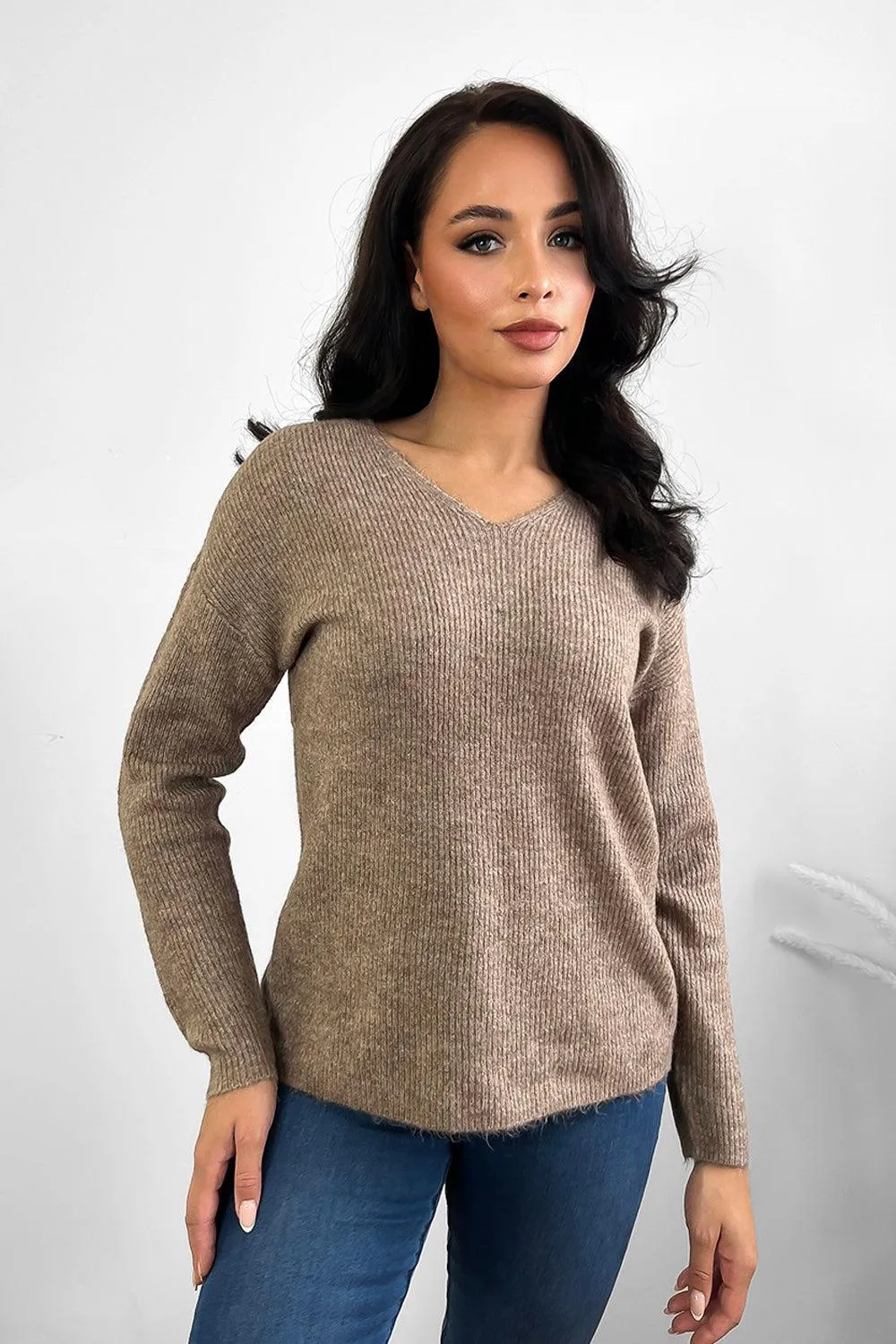 Super Soft Knit V-Neck Jumper