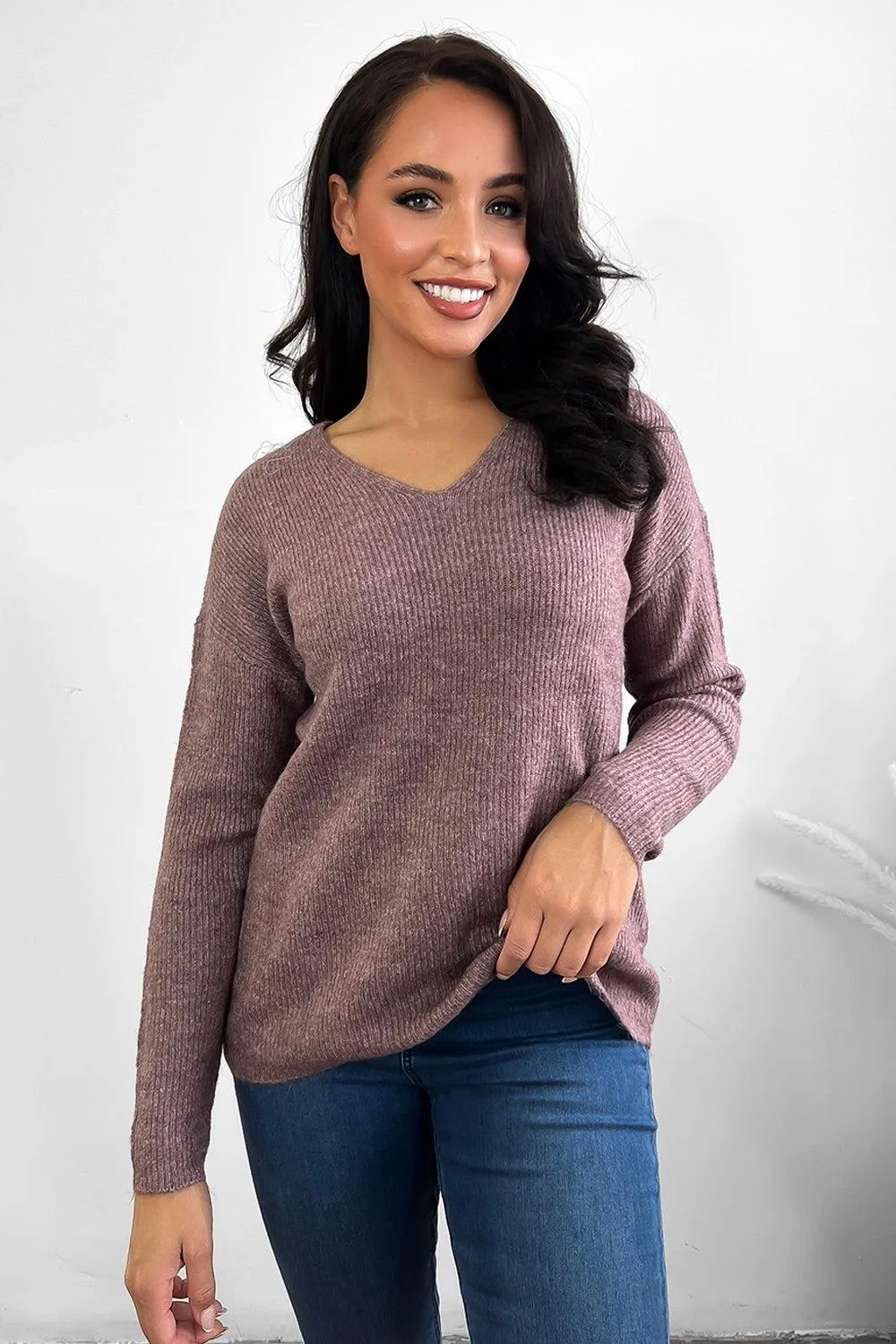 Super Soft Knit V-Neck Jumper