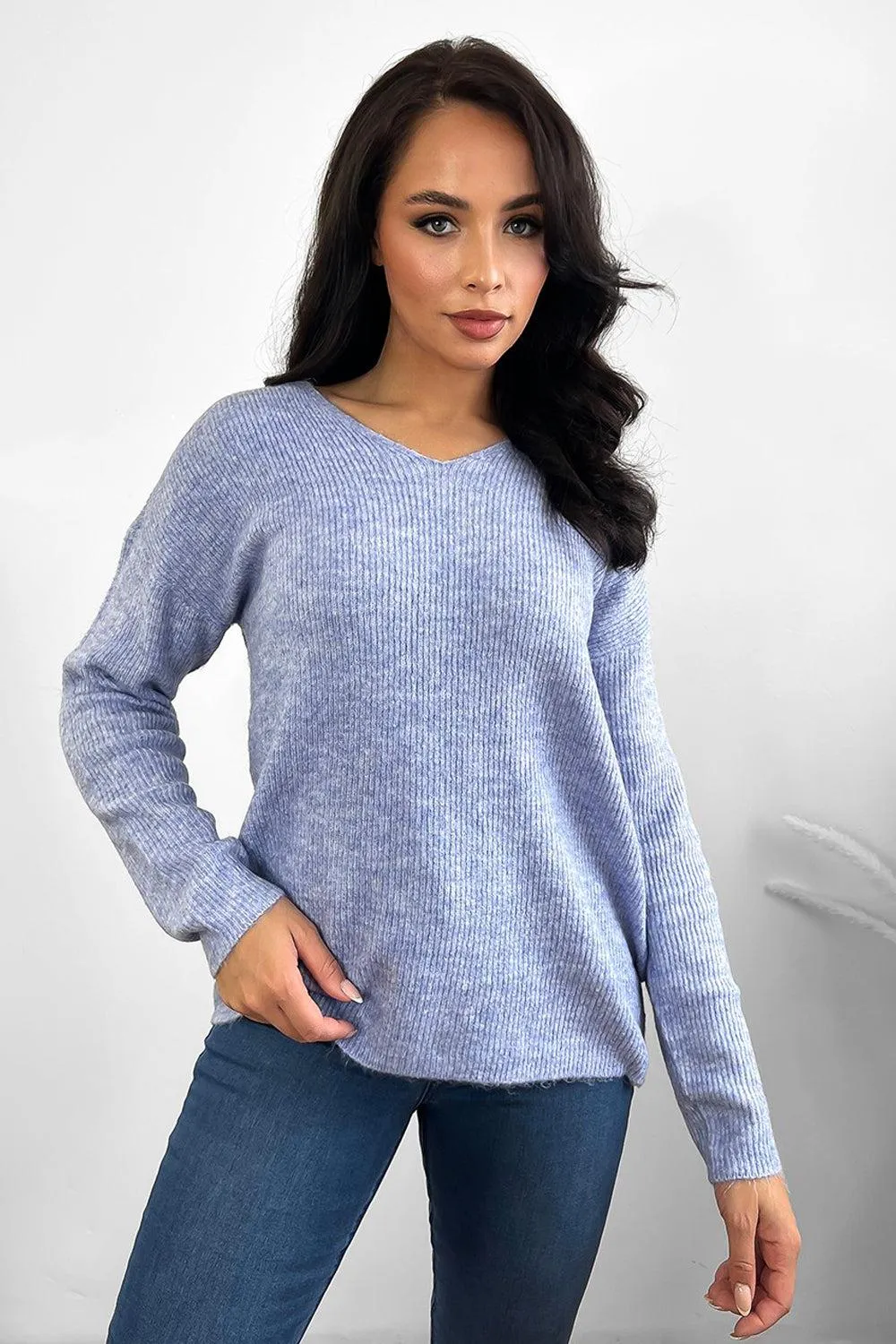 Super Soft Knit V-Neck Jumper