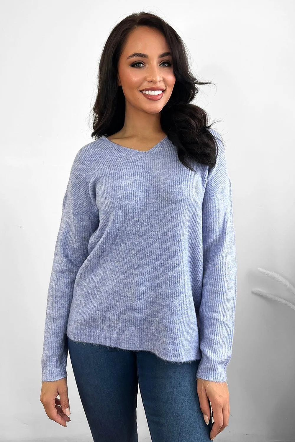 Super Soft Knit V-Neck Jumper