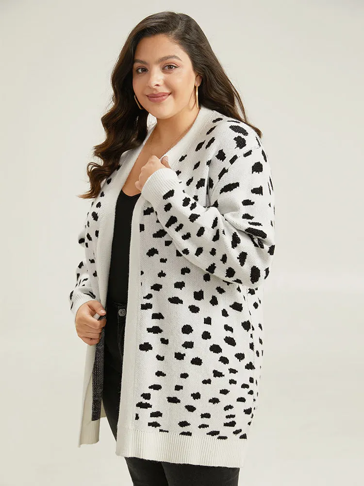 Supersoft Essentials Dot Print Open Front Cardigan